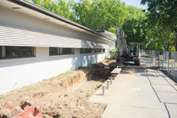 Calaveras Hall excavation